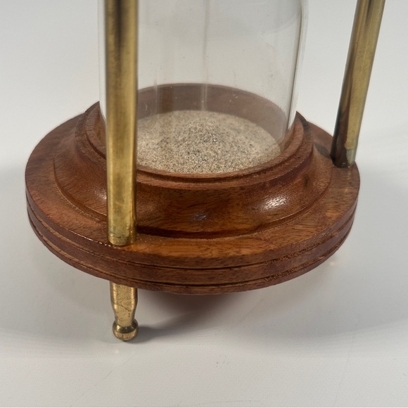 Wood and Brass Hourglass - Picture 5 of 7